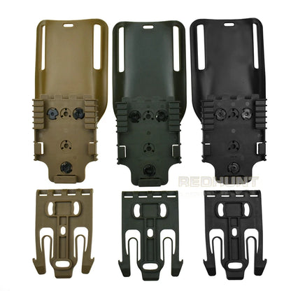 Tactical Holster for Airsoft - Drop Adapter Belt Holster with Short SOG Clip Mount, Waist Hanging Board for 2-Inch Belts