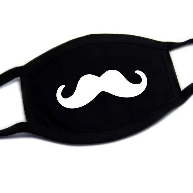 Kawaii Anime Expression Cotton Face Mask – Breathable Smile Mouth Muffle for Unisex Korean Style
