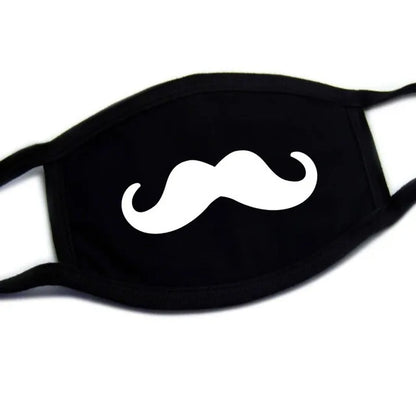 Kawaii Anime Expression Cotton Face Mask – Breathable Smile Mouth Muffle for Unisex Korean Style
