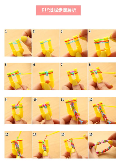 NICE! 600pcs Rainbow Loom Rubber Bands – DIY Bracelet Making Kit for Kids, Hair Ties, Xmas Gift 2021