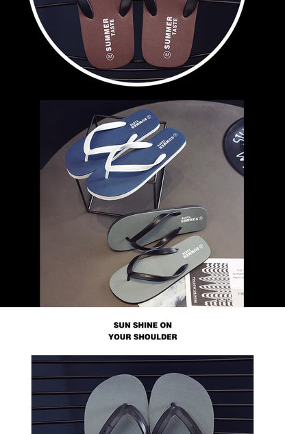 Men’s Summer Beach Sandals – Anti-Slip, Breathable Casual Flip Flops & Outdoor Slippers for Couples