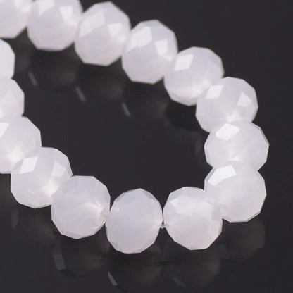 Czech Crystal Spacer Beads - Rondelle Faceted Glass Beads in Multiple Sizes for DIY Jewelry Making Crafts