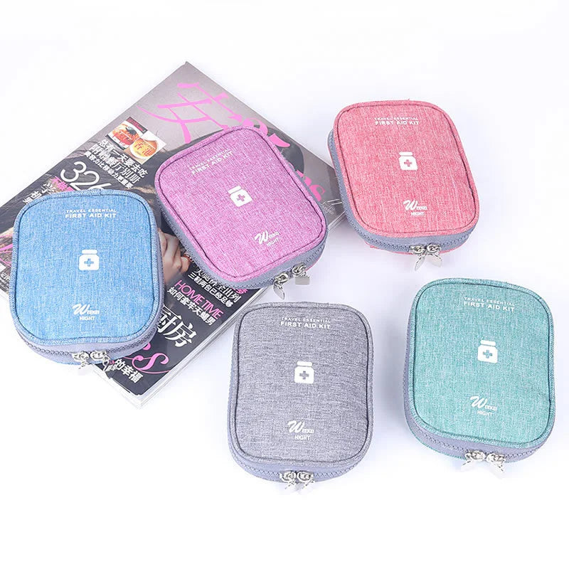 Mini Portable Medicine Storage Bag — Travel First Aid Organizer for Camping, Emergency, and Survival, Pill Case