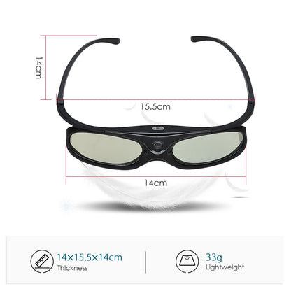 2PCS BOBLOV Active Shutter 3D Glasses – DLP-Link USB Blue, Compatible with BenQ W1070, W700, Dell Projectors