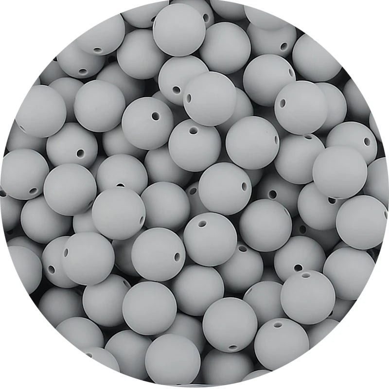 LOFCA Silicone Teething Beads - 20pcs 15mm Round Baby Chew Beads for DIY Teether Toys Infant Accessories