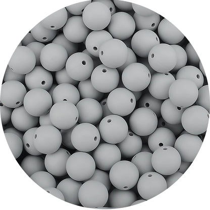 LOFCA Silicone Teething Beads - 20pcs 15mm Round Baby Chew Beads for DIY Teether Toys Infant Accessories