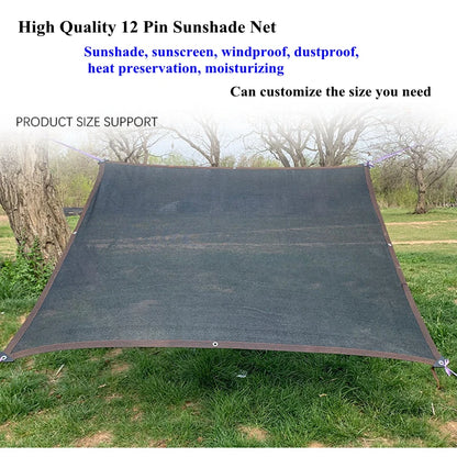 Black Anti-UV HDPE Sunshade Net - Garden Succulent Plant Shading Net for Outdoor Swimming Pool Cover - 3Pin 6Pin 12Pin Sun Shade