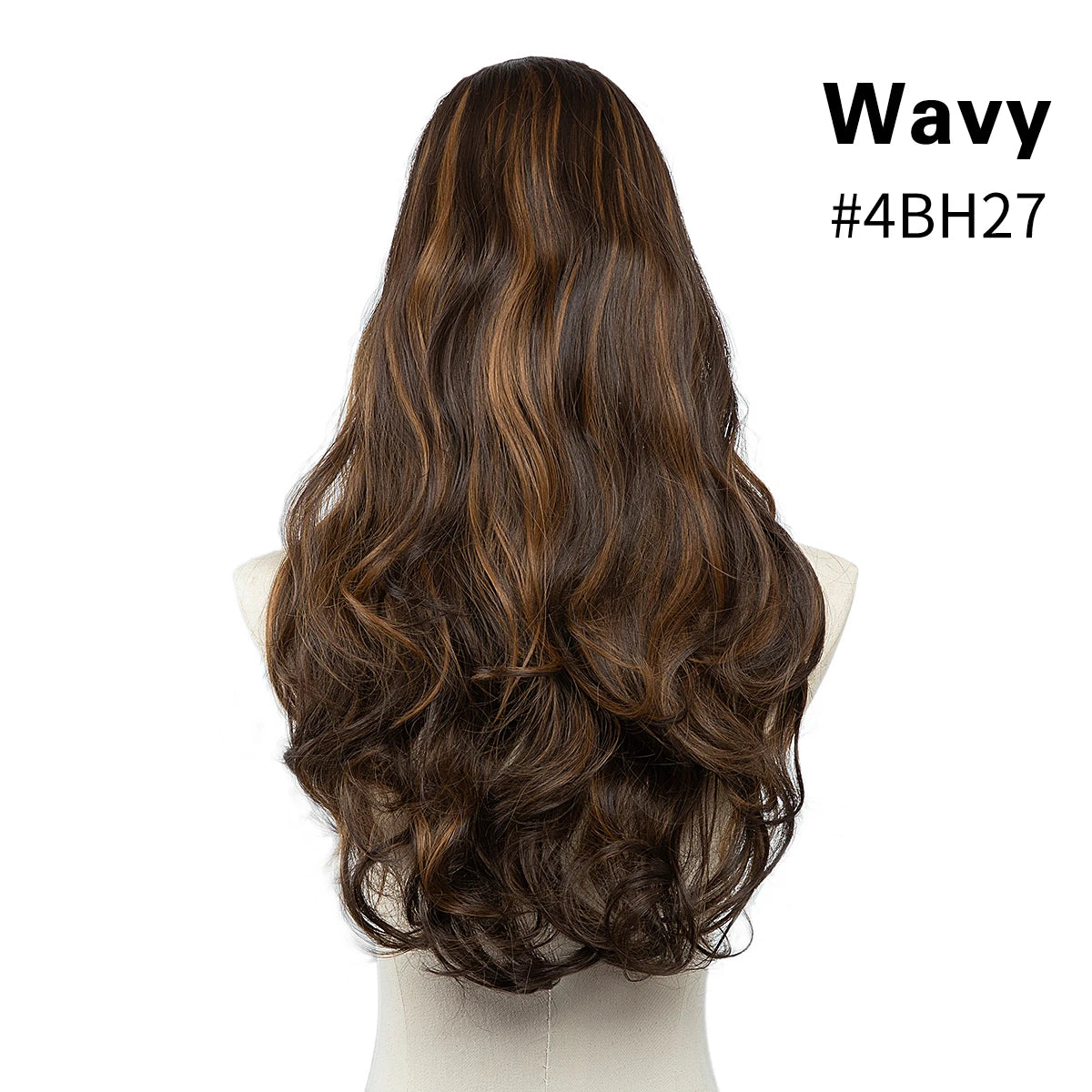 Synthetic U-Part Clip-in Hair Extensions – Long, Straight, Thick Blonde Hairpieces (16, 20, 24 Inch)