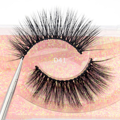 Visofree 3D Mink Eyelashes – Thick Handmade Full Strip Cruelty-Free False Lashes for Makeup M56