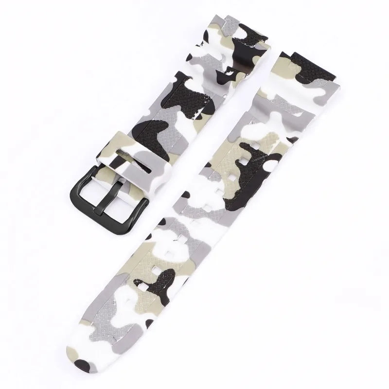 18mm Camouflage Silicone Watch Strap for Casio G-Shock AQ-S810W AE-1000W AE-1200/1300 SGW-300 W-215 F-108 - Sport Replacement Band