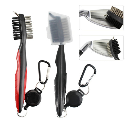 Golf Club Cleaning Brush with Cover – Retractable Carabiner Cleaner, 8 Styles for Outdoor Sports Accessories
