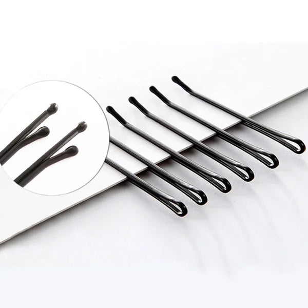 60/120pcs Black Hairpins for Women - Invisible Bobby Pins, Curly Wave Hair Clips, Bride & Lady Hairgrips