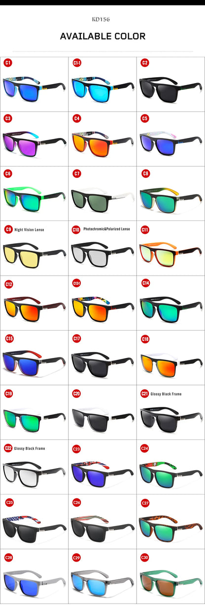 KDEAM Men’s Polarized Photochromic Night Sight Driving Sunglasses UV400 – New KD156 Colors CE Certified