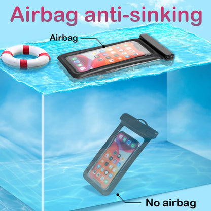 Floating Airbag Waterproof Swim Bag Phone Case - Compatible with iPhone 11/12/13/14 Pro Max, Samsung S23/S22, Xiaomi 13, Huawei P30/20 Lite
