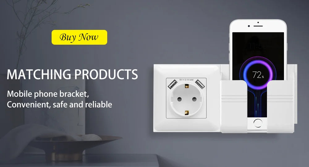Herepow 118 Series Dual USB Wall Socket - Thailand & American Standard Smart Plug Adapter with Type-C 3.1A Fast Charging