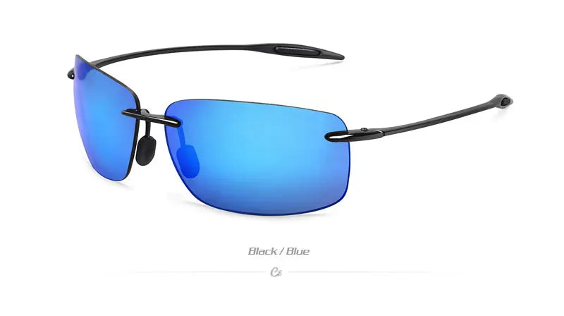 Classic Sports Rimless Sunglasses – UV400 Protection, Rectangle Frame for Men & Women, Ideal for Driving, Golf, and Outdoor Activities
