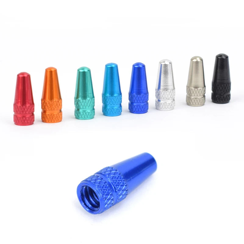 4/8PCS Aluminum Alloy Bicycle Tire Valve Caps – Dustproof Presta Valve Protectors for MTB & Road Bikes