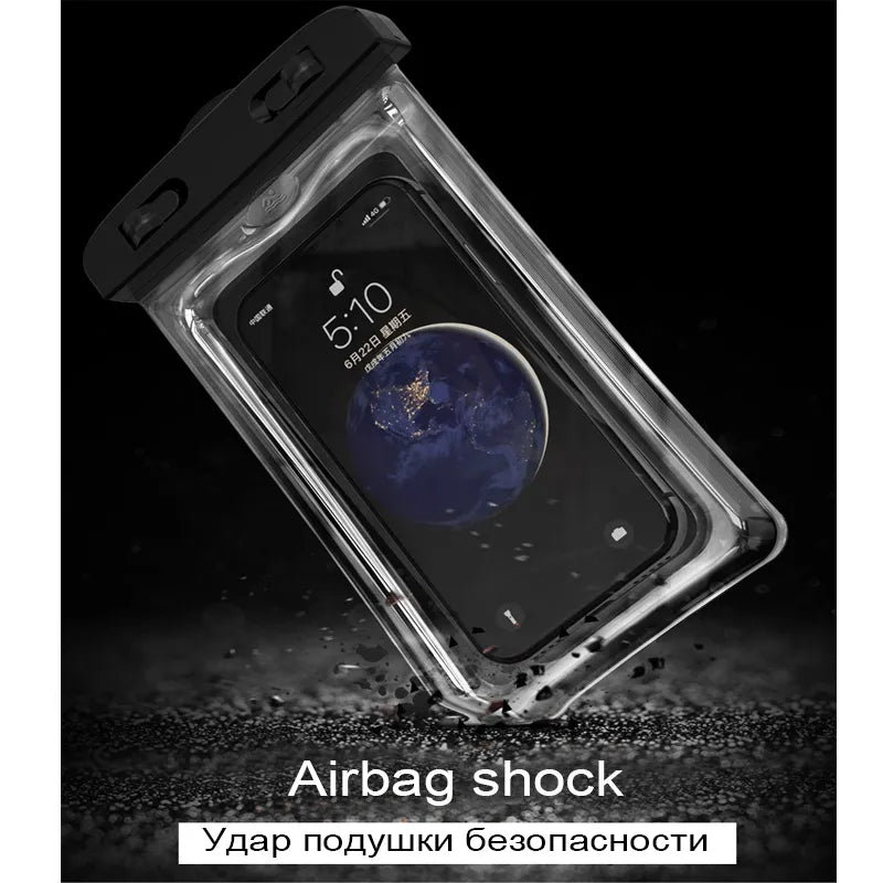 Floating Airbag Waterproof Swim Bag Phone Case - Compatible with iPhone 11/12/13/14 Pro Max, Samsung S23/S22, Xiaomi 13, Huawei P30/20 Lite