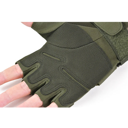 Outdoor Tactical Gloves - Half Finger Mittens for Men, Women, and Kids, Sports Gym Fitness, Motorcycle Riding, Cycling Fingerless Gloves