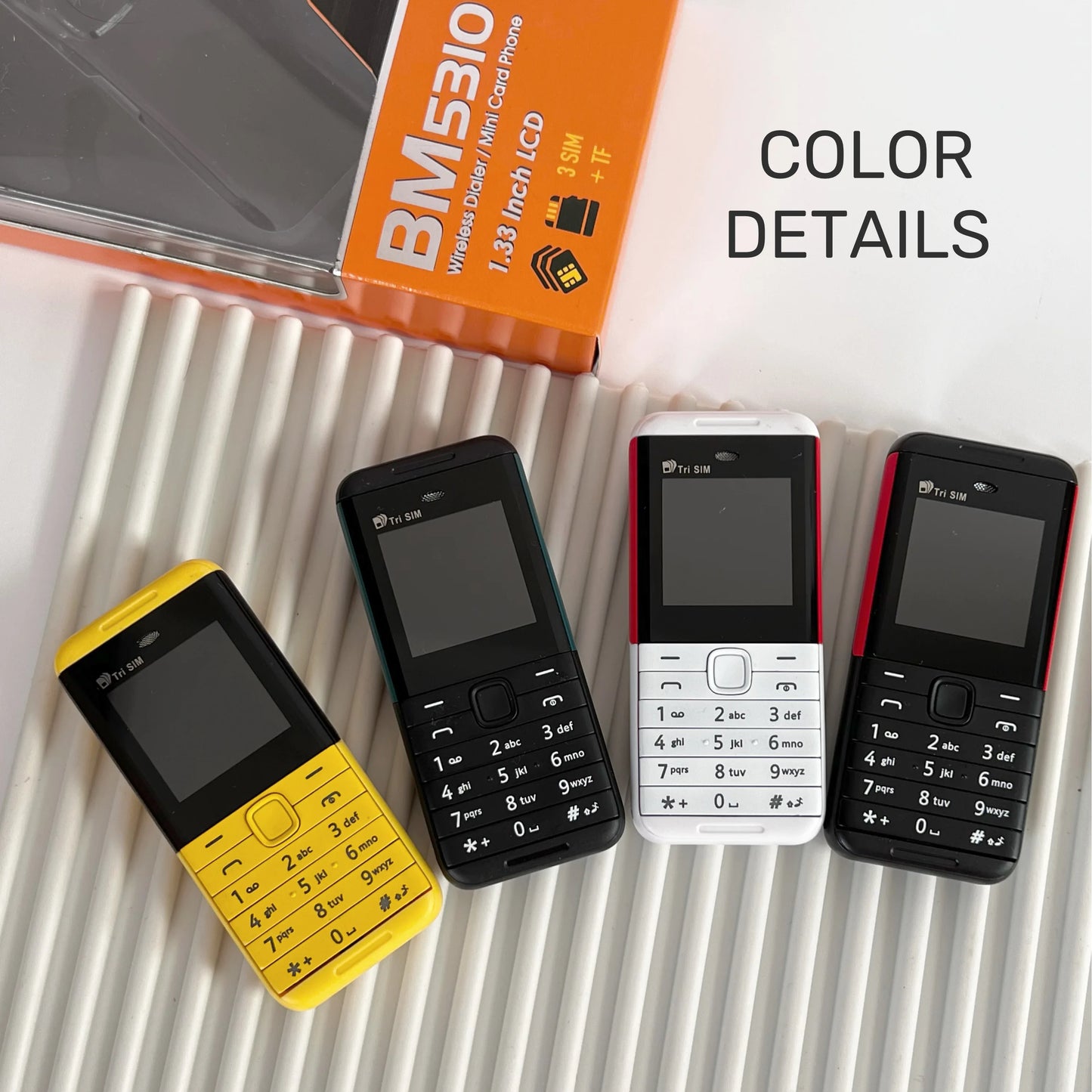 SERVO BM5310 Mini Mobile Phone — 3 SIM, 3-Standby, Auto Call Recorder, Bluetooth, Speed Dial, Magic Voice, 1.3" Display
