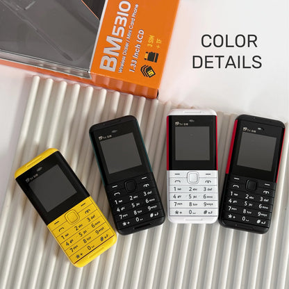 SERVO BM5310 Mini Mobile Phone — 3 SIM, 3-Standby, Auto Call Recorder, Bluetooth, Speed Dial, Magic Voice, 1.3" Display