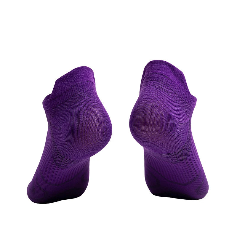 Athletic No-Show Ankle Socks — Breathable, Non-Slip Nylon Sports Socks for Basketball, Running, Biking & Football