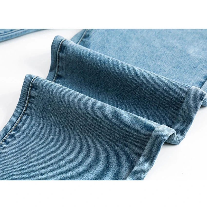 Maternity Boyfriend Jeans – High Waist Loose Denim Pants for Pregnant Women