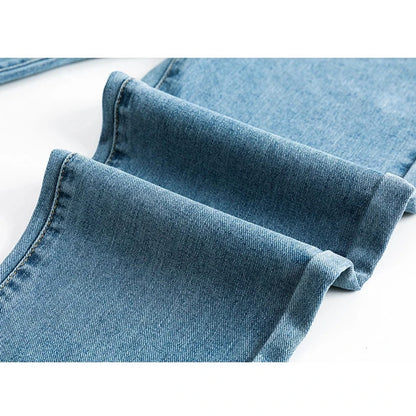 Maternity Boyfriend Jeans – High Waist Loose Denim Pants for Pregnant Women
