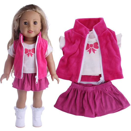 18-Inch American Doll Clothes Set — 43CM Reborn Baby Doll Outfit for Nenuco, Our Generation Dolls, DIY Toys Gift for Girls