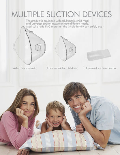 KIUZOU Portable Handheld Medical Nebulizer – Silent Mini Steam Inhaler for Adults & Kids, Asthma & Nasal Humidifier