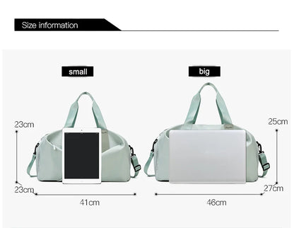 Women's Sports Gym Bag - Travel Dry Wet Tote, Multifunctional Weekend Duffle for Fitness, Yoga & Swimming