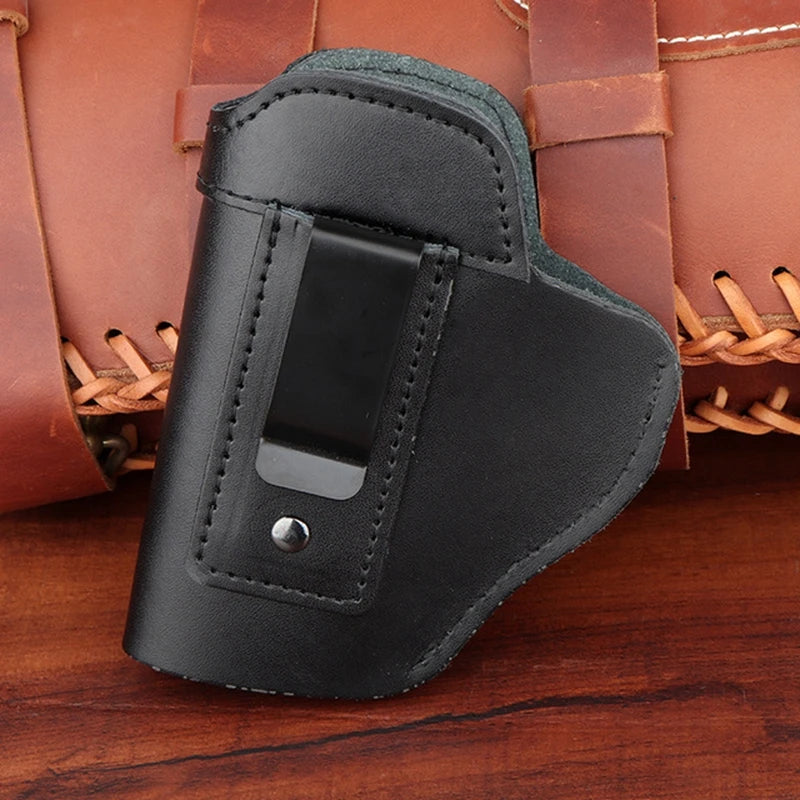 Tactical Leather Holster – IWB Concealed Carry Airsoft Gun Holster for Glock 17/19/43, Sig P365, PX4 & M9 9mm Hunting Accessory