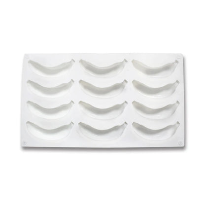 12-Cavity 3D Banana Silicone Mold – Baking Mousse Cake, Chocolate, Ice Cream & Dessert Pastry Mould
