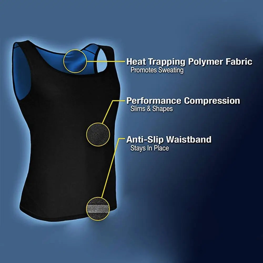 Neoprene Sweat Sauna Vest: Men's Slimming Body Shaper & Women's Fat Burn Tank Top - Waist Trainer Gym Underwear Corset Shapewear