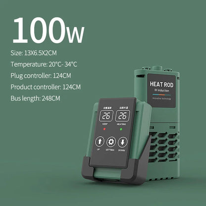 New Aquarium Submersible Heater – LCD Display, Adjustable Water Heating Rod, Auto Constant Temperature