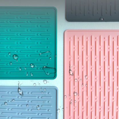Silicone Dish Drying Mat (41 x 15cm) | Large Countertop, Sink & Dish Draining Mat, Heat-Resistant Trivet