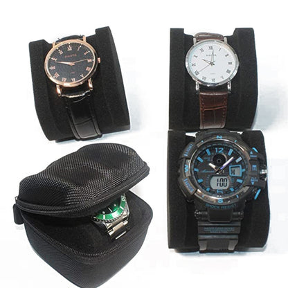Portable EVA Watch Carrying Case – Hard Travel Storage Box with Pillow for Wristwatches & Jewelry