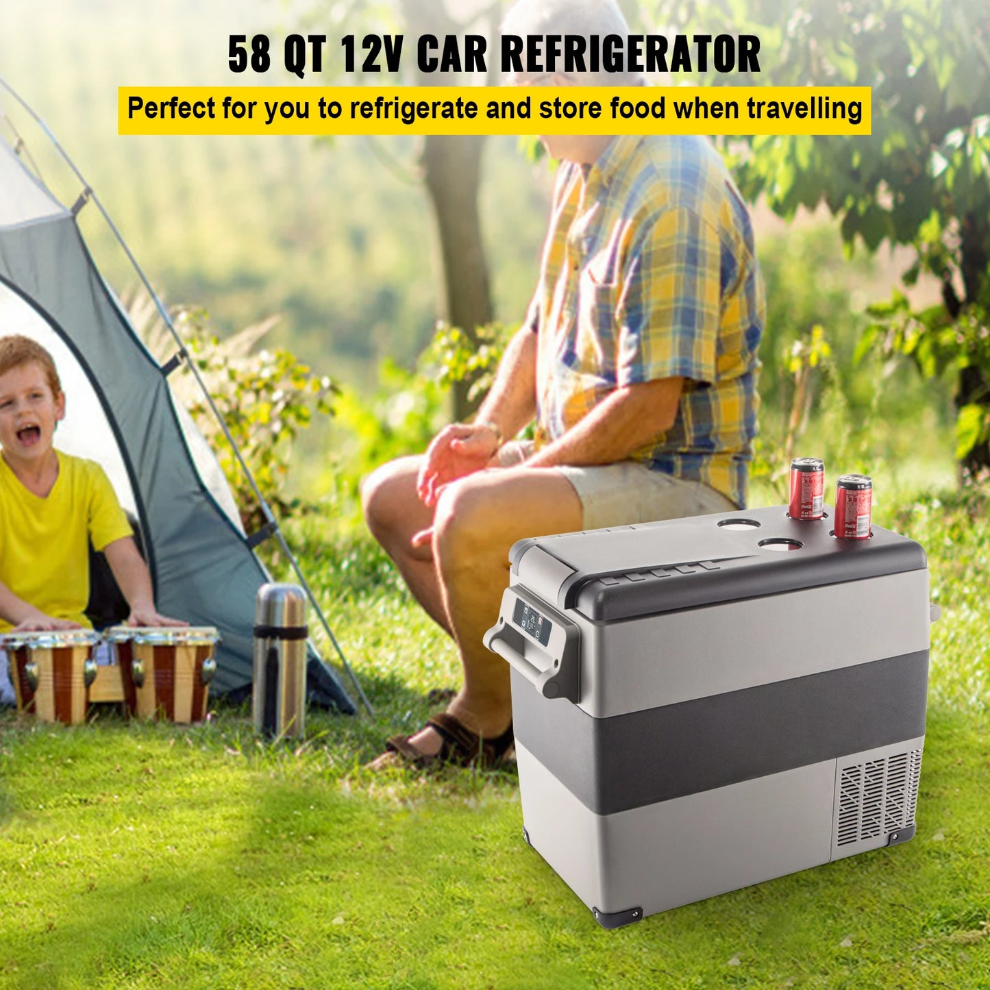 SucceBuy Portable Car Refrigerator - 20L-55L Compressor Cooler Freezer for Camping, Travel & Outdoor Use