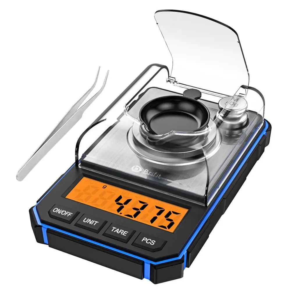 Brifit 0.001g Precision Digital Pocket Scale – 50g Mini Milligram Scale with Calibration Weights