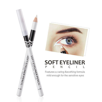 Waterproof White Eyeliner Pencil – Quick-Dry, Long-Lasting No-Bloom Eye Liner Pen for Professional Makeup