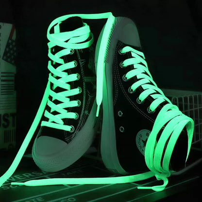 Glow-in-the-Dark Luminous Shoelaces - Reflective Night Shoestrings for Kids, Men, and Women's Sports Shoes - Enhance Visibility and Style