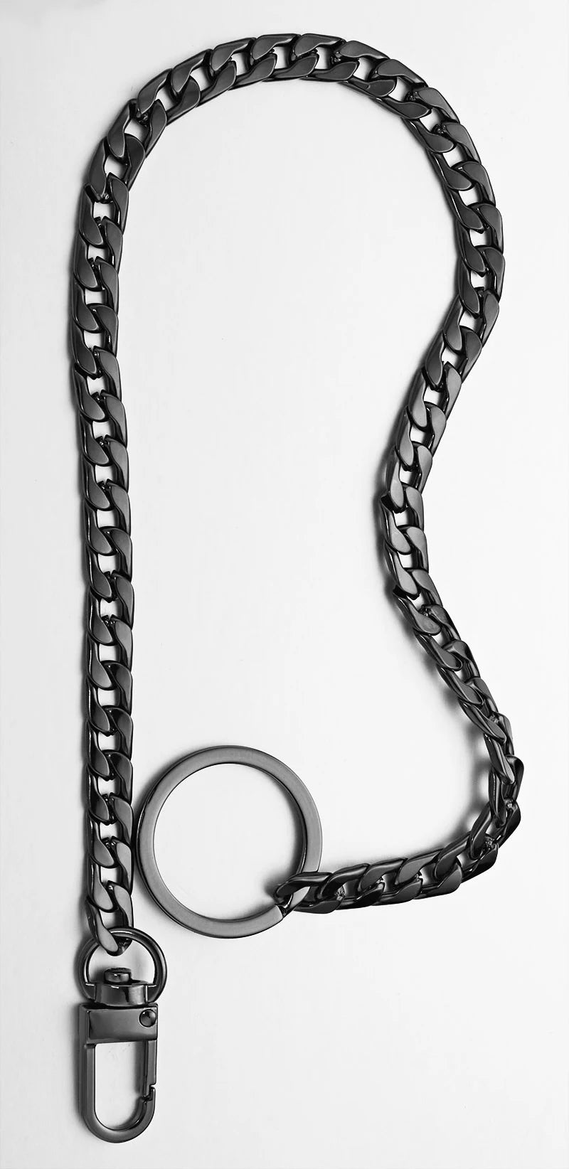 40cm Metal Key Chains – Wallet & Belt Chain for Hipster Pants, Hip Hop, Rock, Punk Street Style, Anti-Lost Keyring for Men (K404)