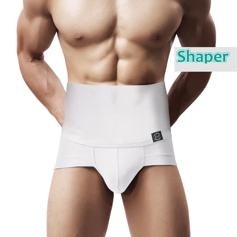 Men's High Waist Slimming Corset Panties – Body Shaper Compression Briefs for Belly Control & Weight Loss