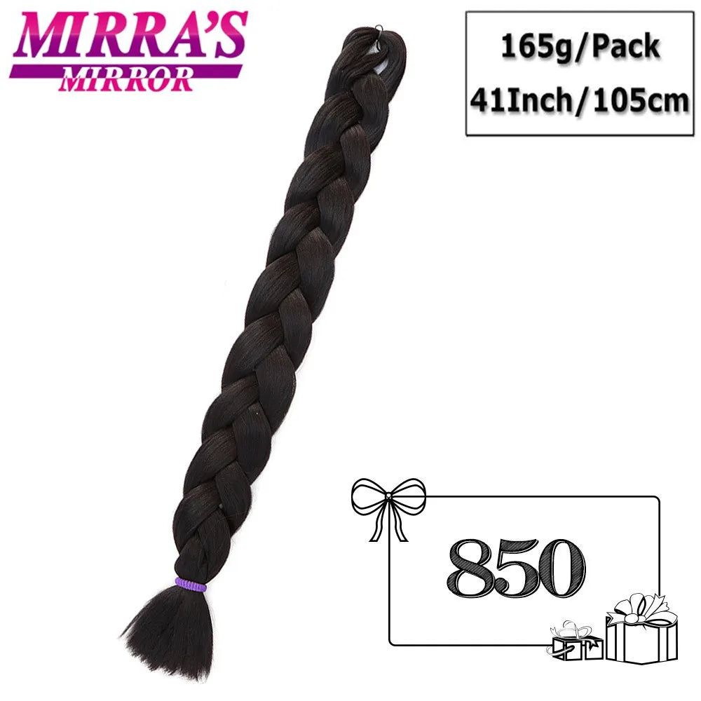 41" Jumbo Braiding Hair Extensions – Purple, Pink & Blue Ombre Synthetic Hair for Box Braids, Wholesale Support