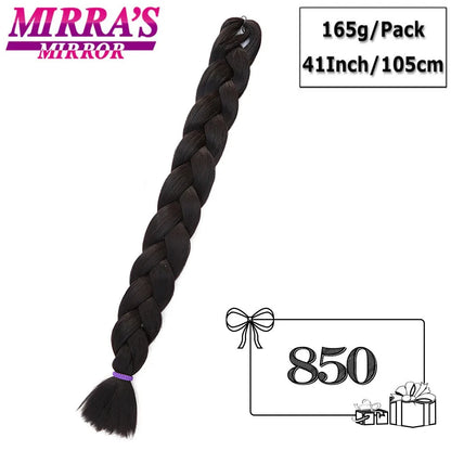 41" Jumbo Braiding Hair Extensions – Purple, Pink & Blue Ombre Synthetic Hair for Box Braids, Wholesale Support
