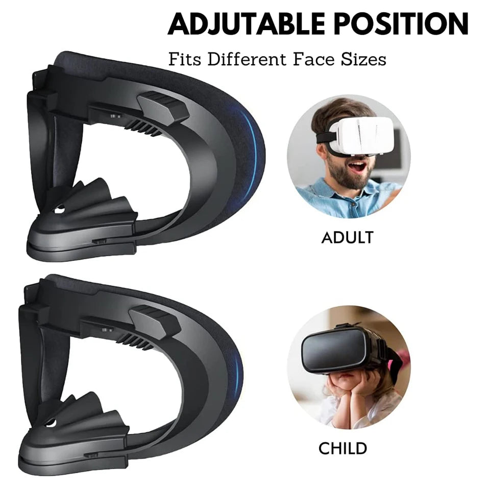 Breathable Soft Face Mask Replacement for Oculus Quest 2 — 3-in-1 Facial Interface Bracket Foam Pad Accessory