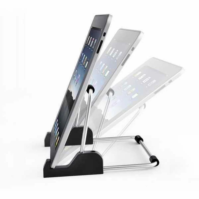 Super Light Foldable Tablet Stand – Universal Adjustable Aluminum Holder for iPad & Tablet PC, Portable Desk Support Mount for Home & Office Use