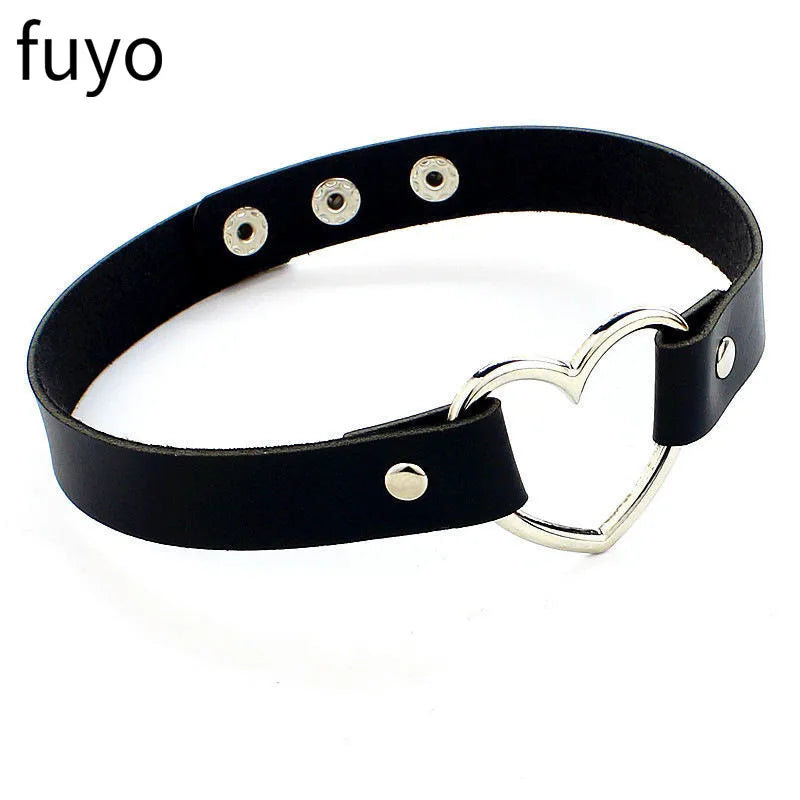 New Spike Choker Necklace – Punk Faux Leather Collar with Big Rivets, Studded Goth Style for Women & Men