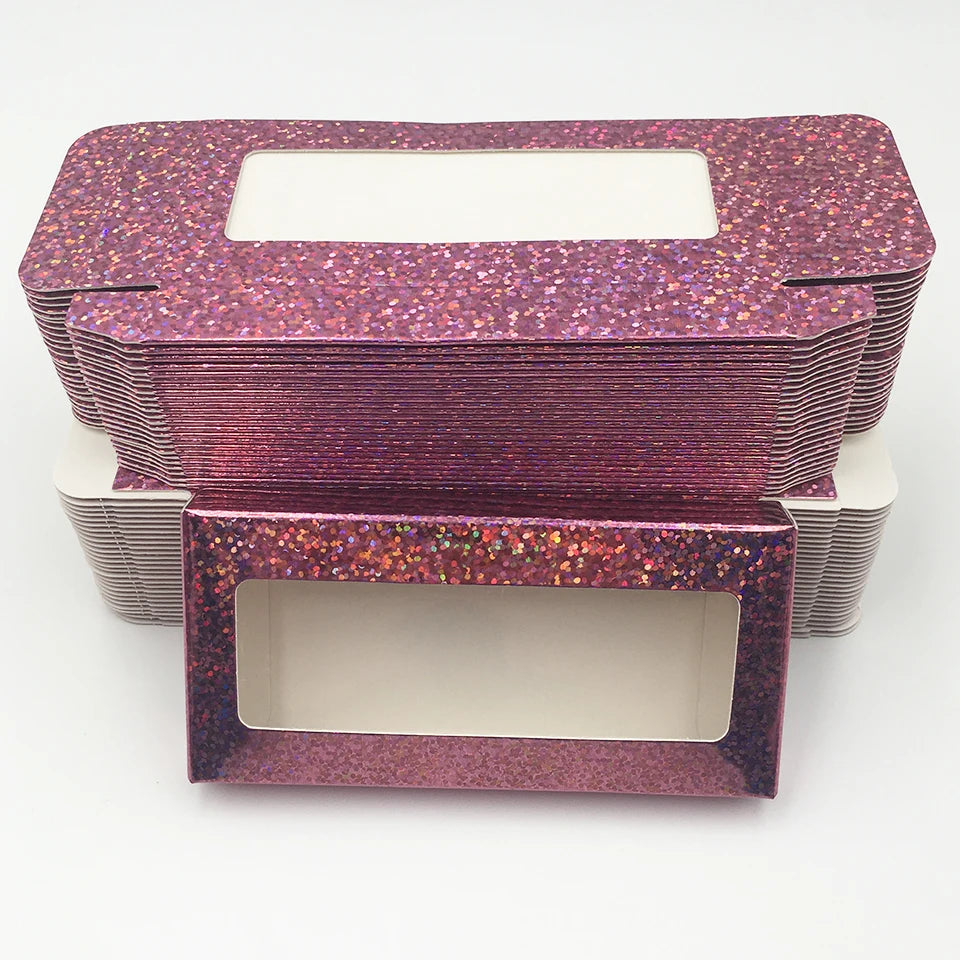 Custom Eyelash Packaging Boxes –  25mm Mink Lash Cases (10–100 pcs) Marble Design with Logo Printing Option