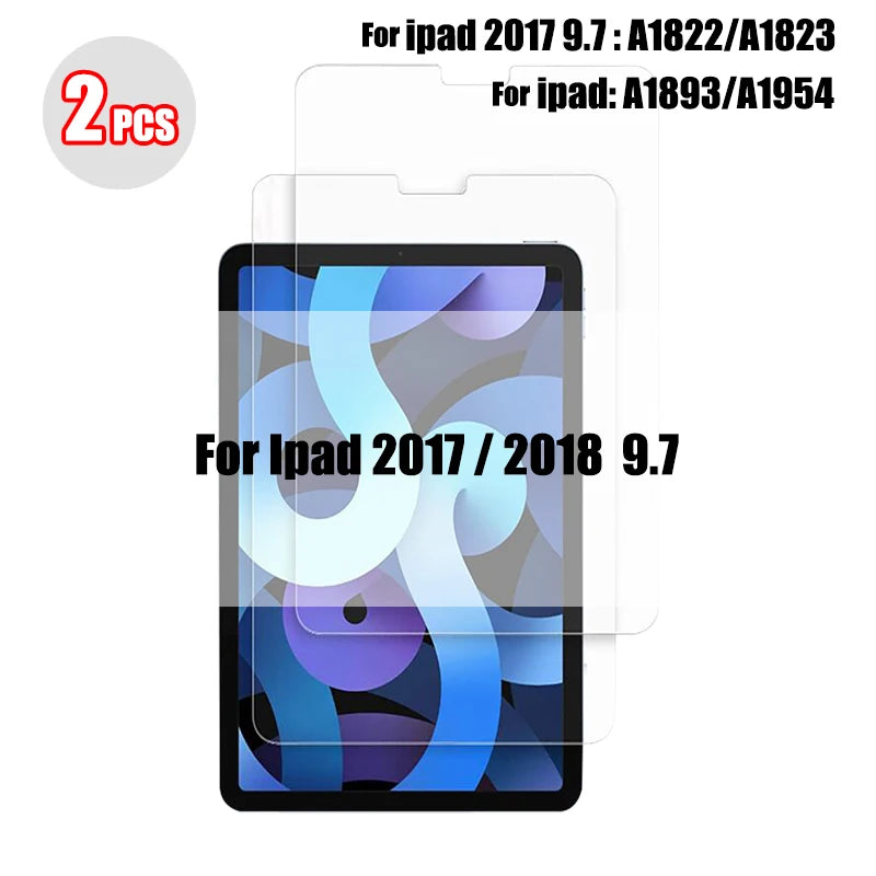 2PCS Tempered Glass Screen Protector for iPad Pro 11/12.9, Air 4/3/2, Mini 6/5/4/3 (2021/2024 Models)